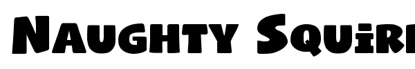 Naughty Squirrel font preview